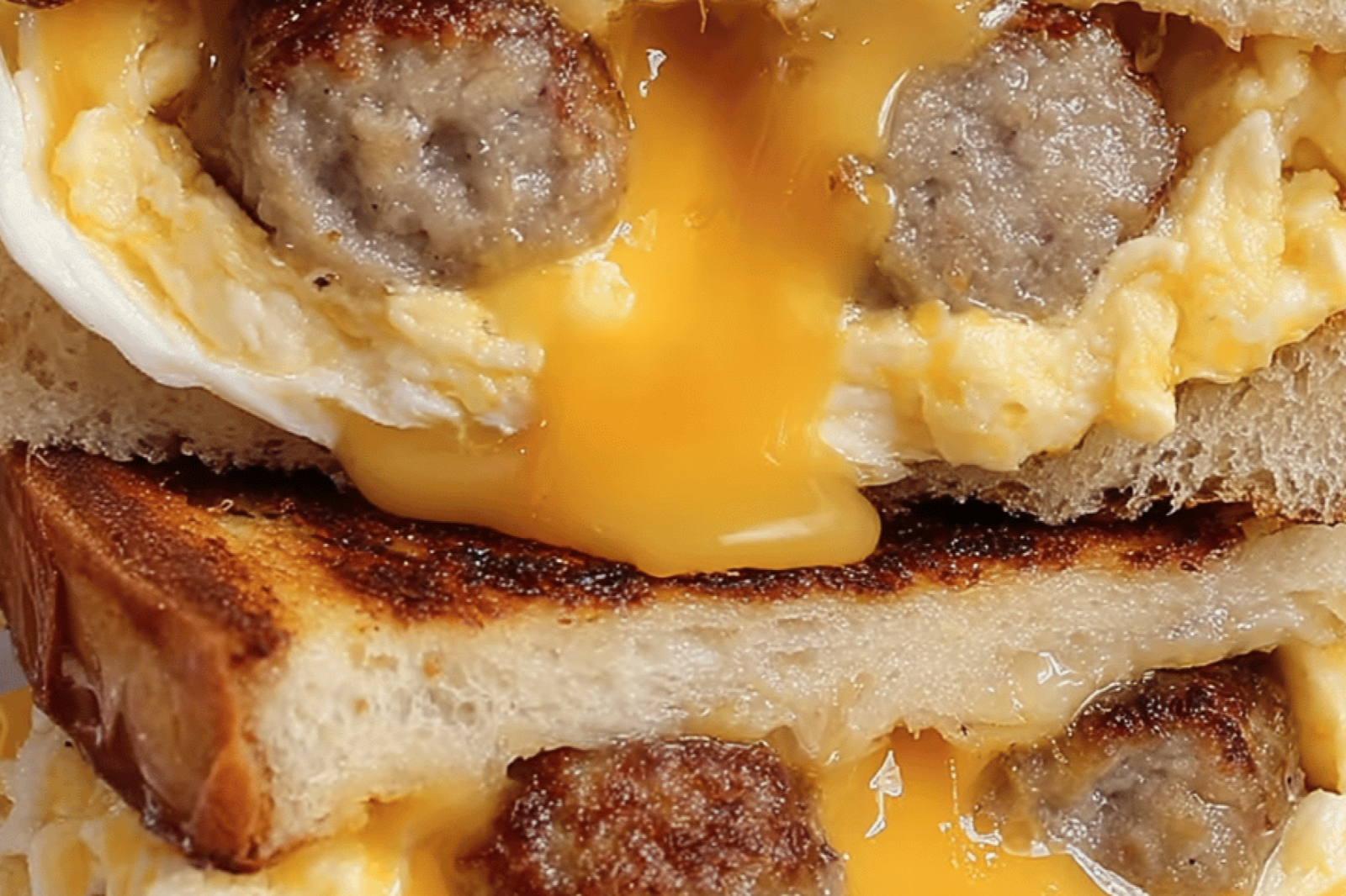 Ultimate Grilled Cheese Sausage Egg Sandwich