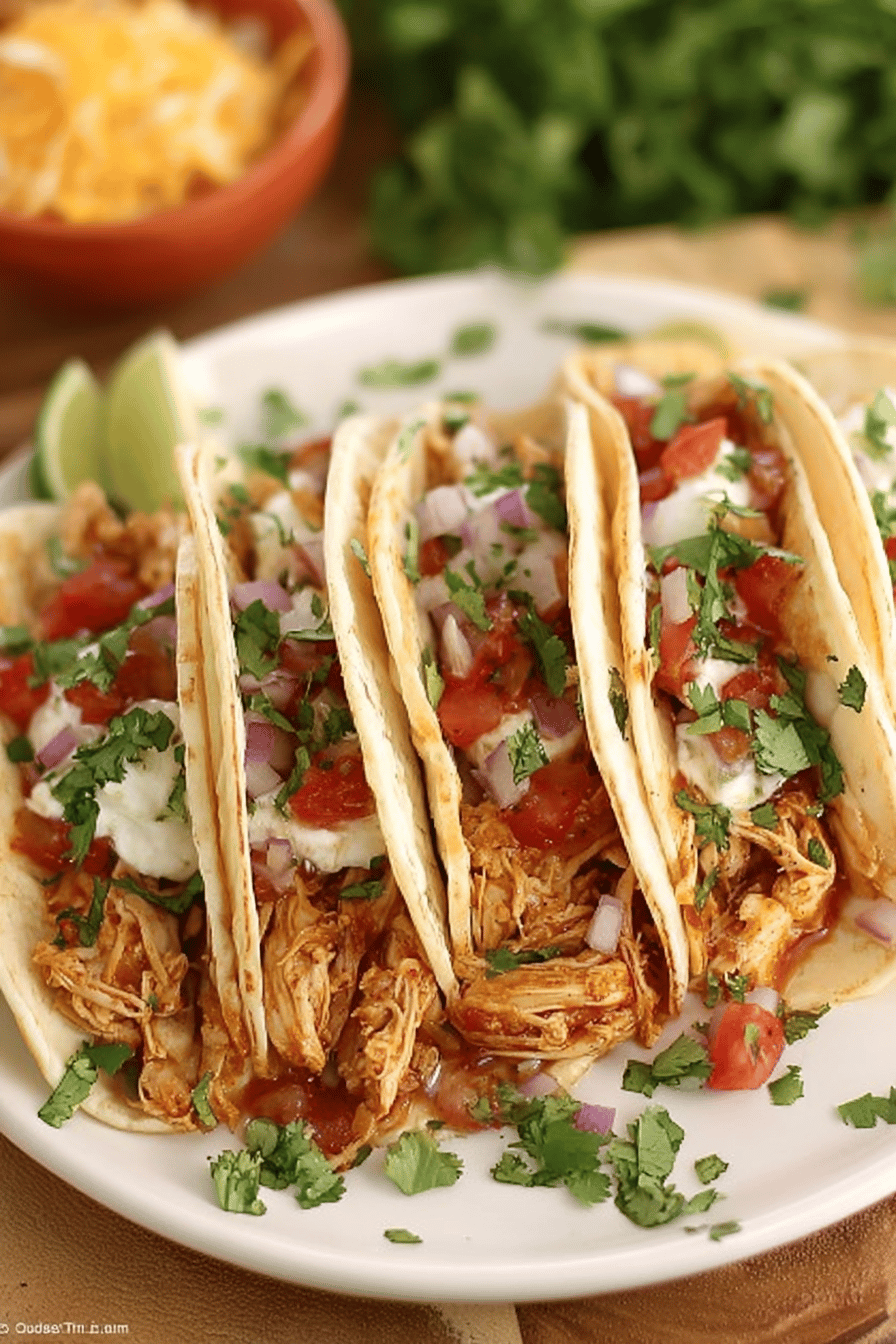 3-Ingredient Crockpot Chicken Tacos