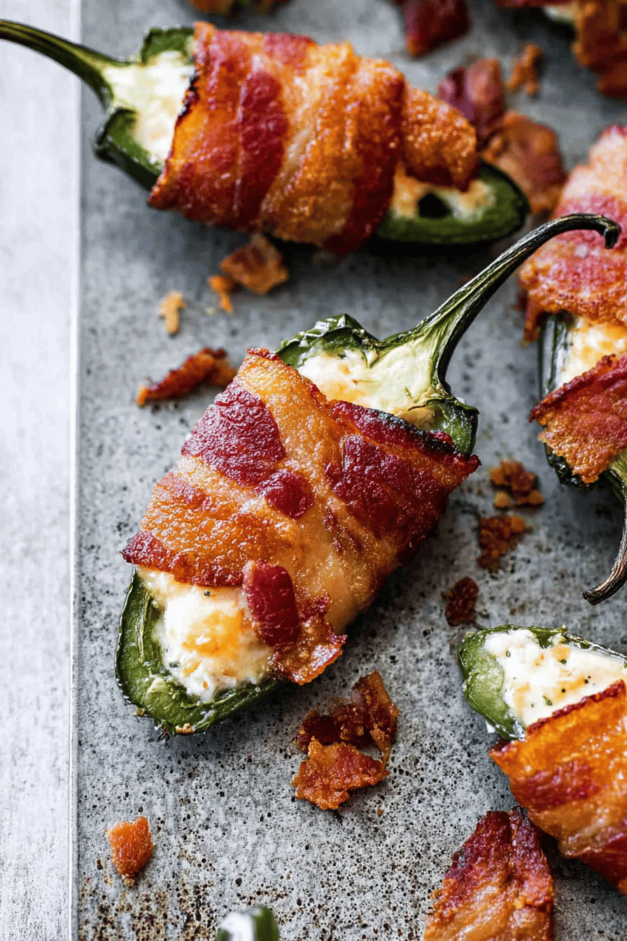 Bacon-Wrapped Jalapeño Poppers with Creamy Filling