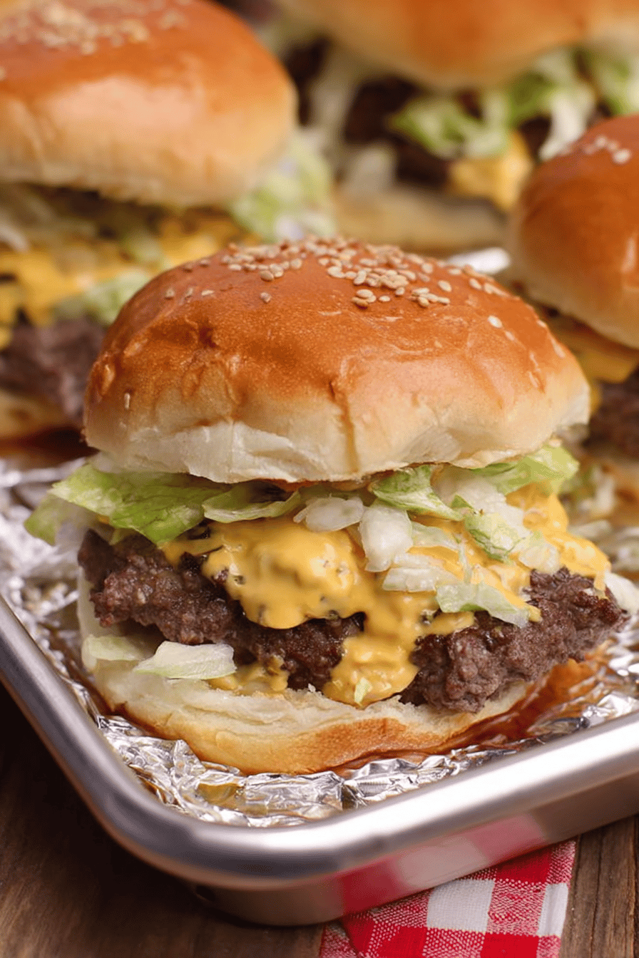 Beefy Cheesy Big Mac Sliders Recipe