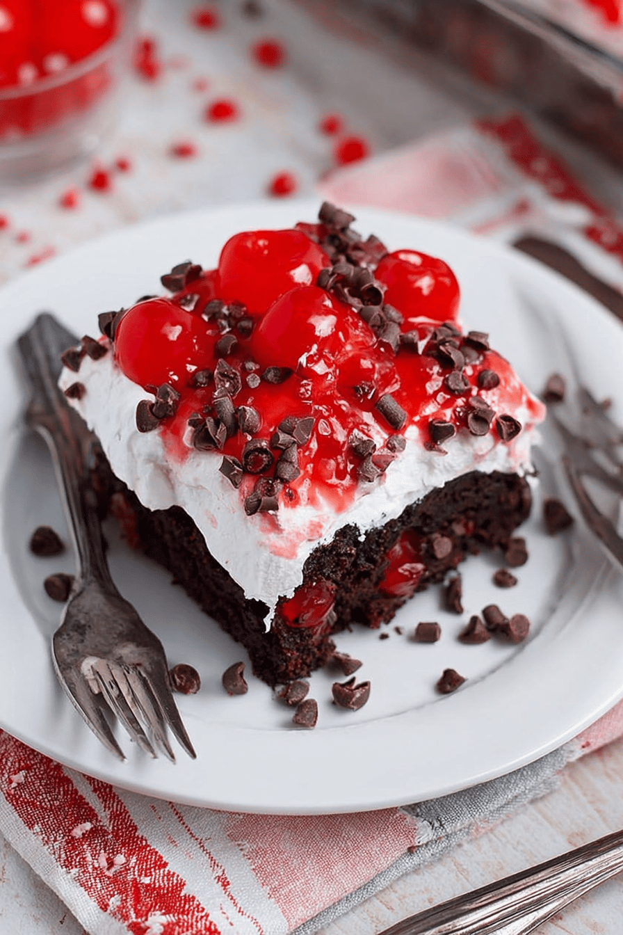 Black Forest Poke Cake Delight