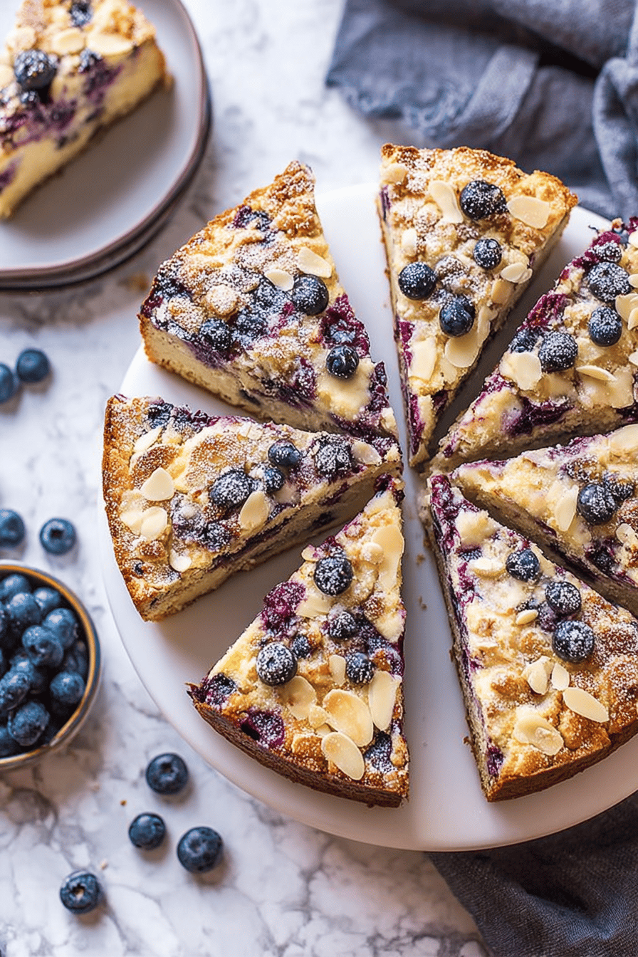 Blueberry Cream Cheese Streusel Coffee Cake