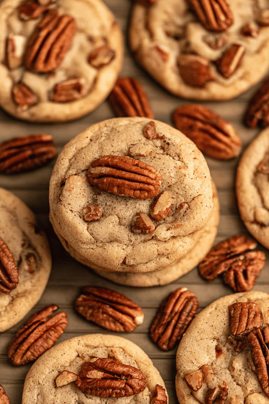 Butter Pecan Cookies with Brown Sugar and Toasted Pecans