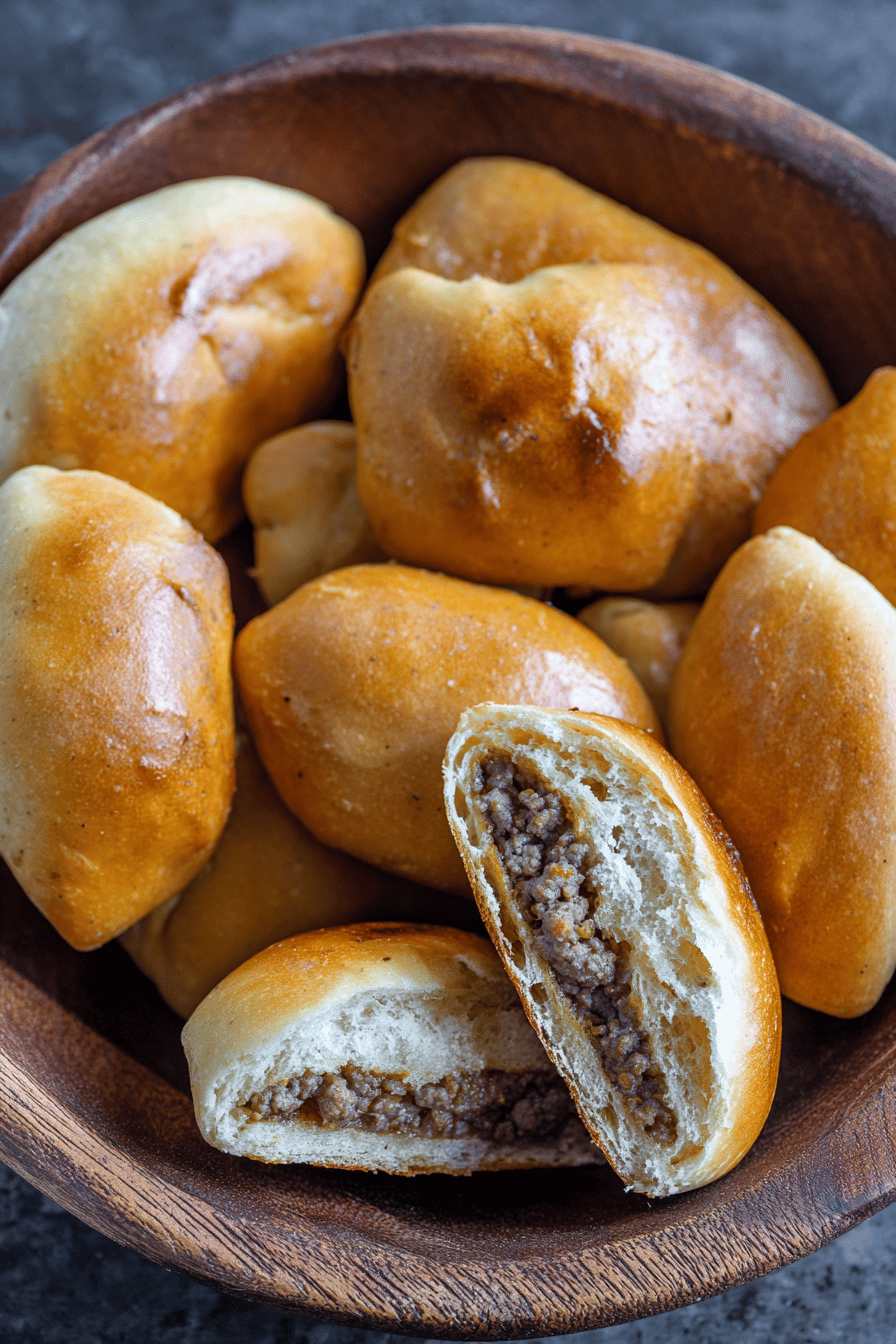 Cheesy Beef and Cabbage Bierocks
