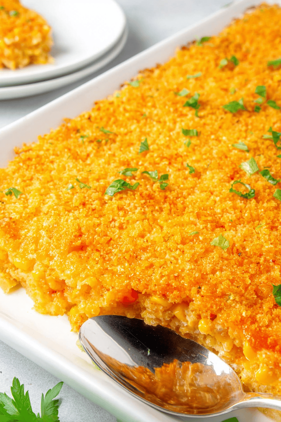 Cheesy Corn Casserole Comfort Dish