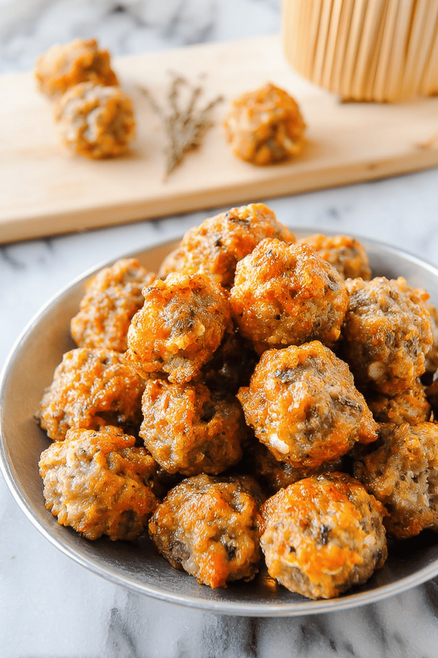 Cheesy Sausage Balls with Incredible Flavor