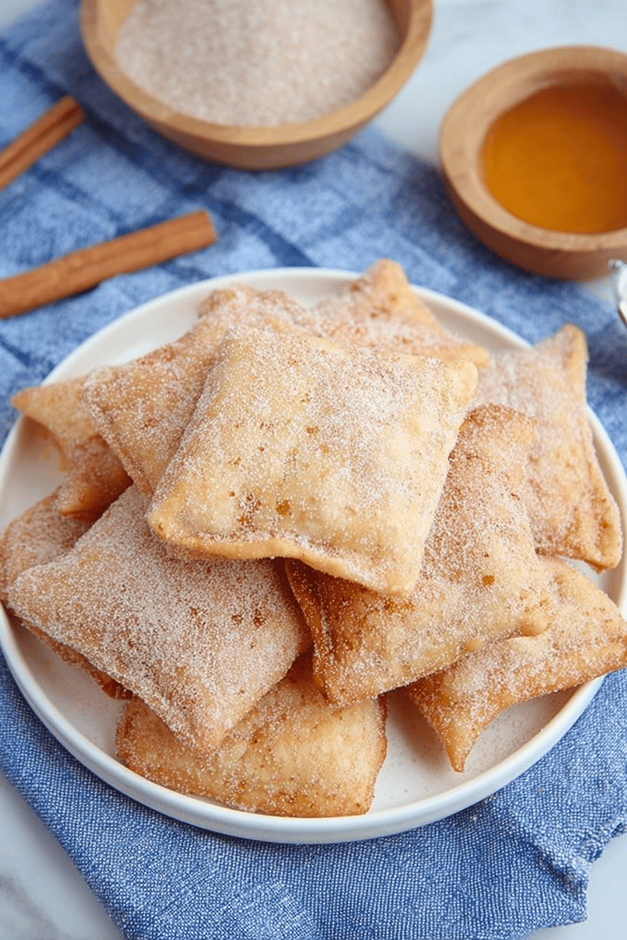 Cinnamon Sugar Homemade Sopapillas with Honey
