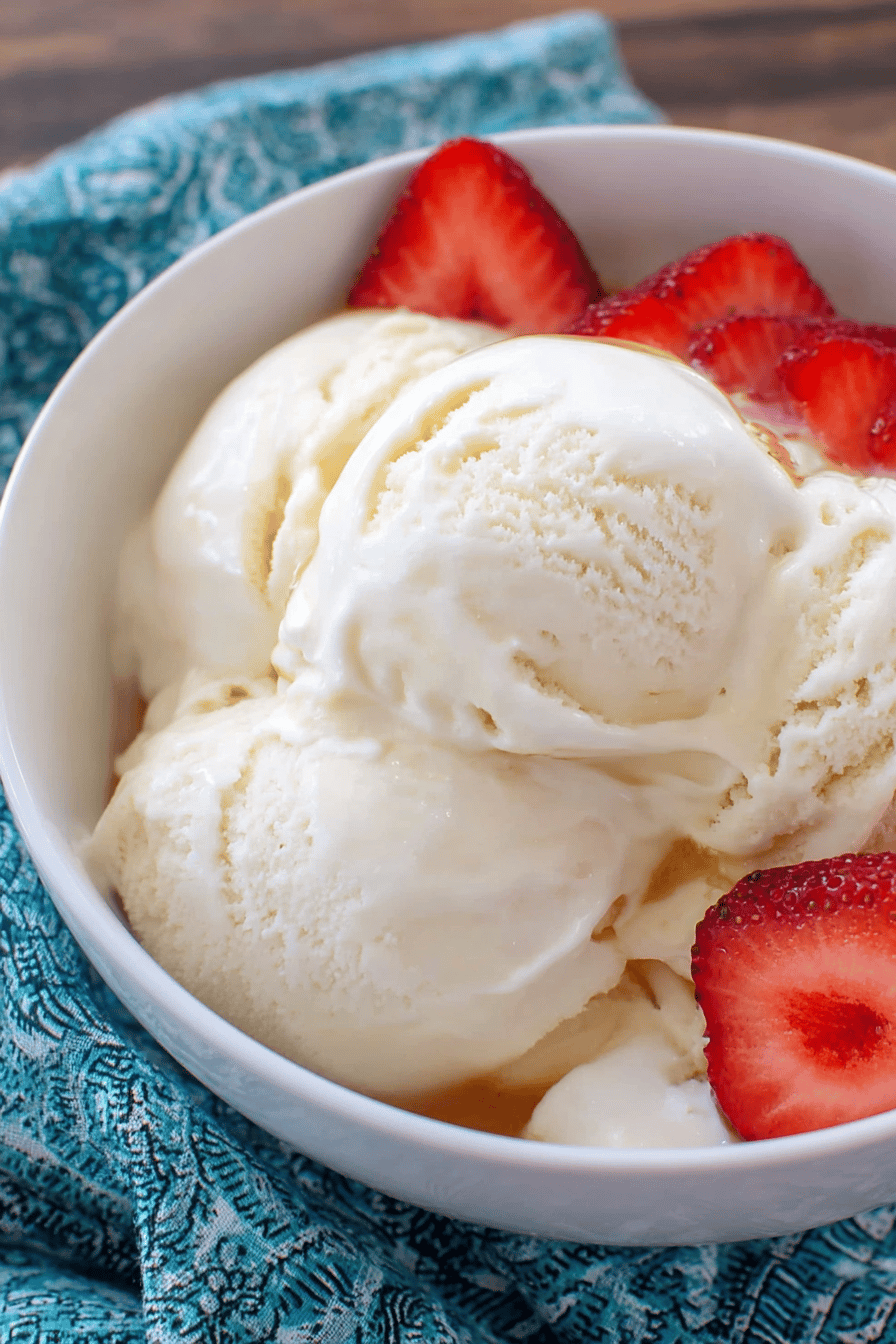 Creamy 5-Ingredient Vanilla Homemade Ice Cream