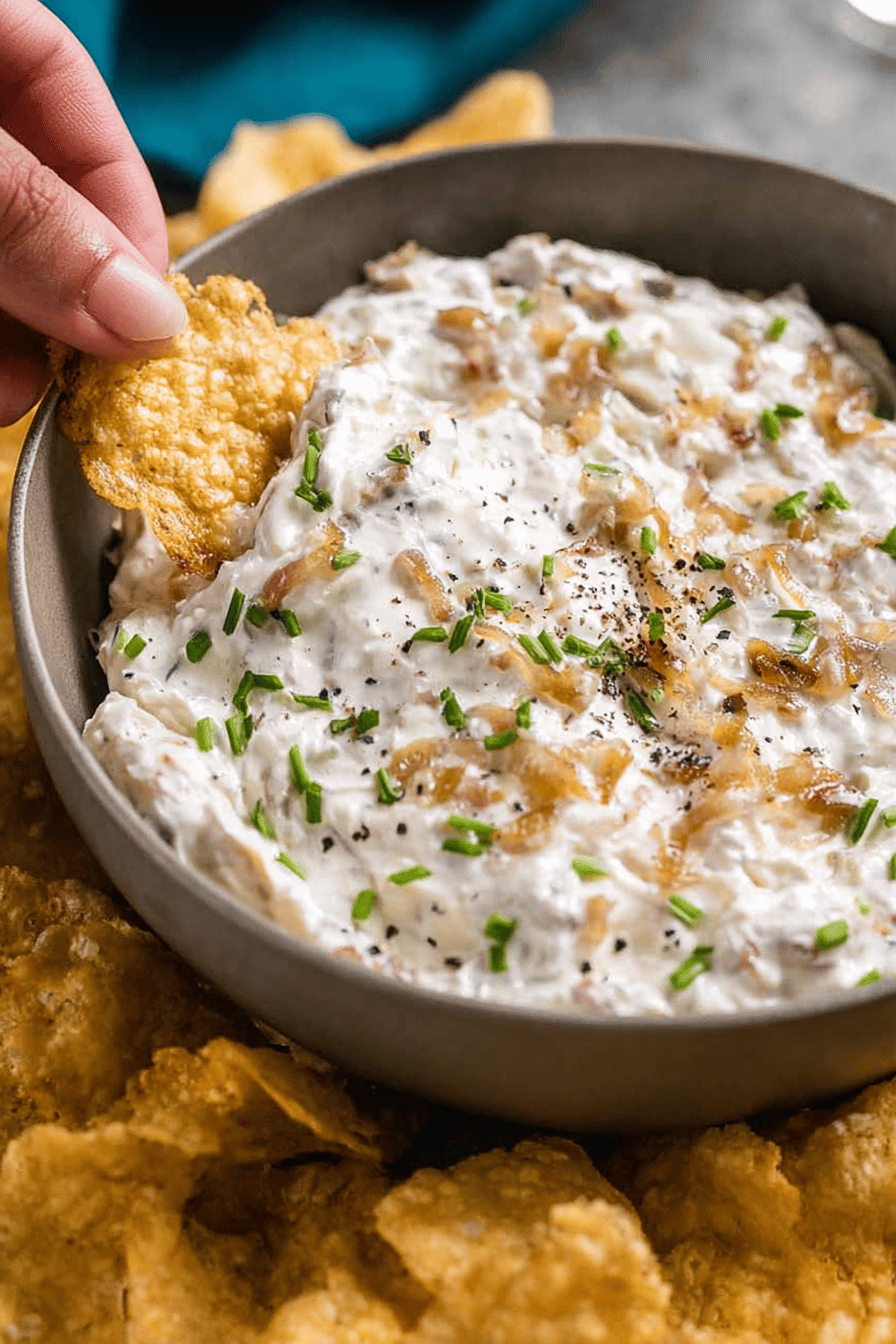 Creamy Caramelized Onion Herb Dip