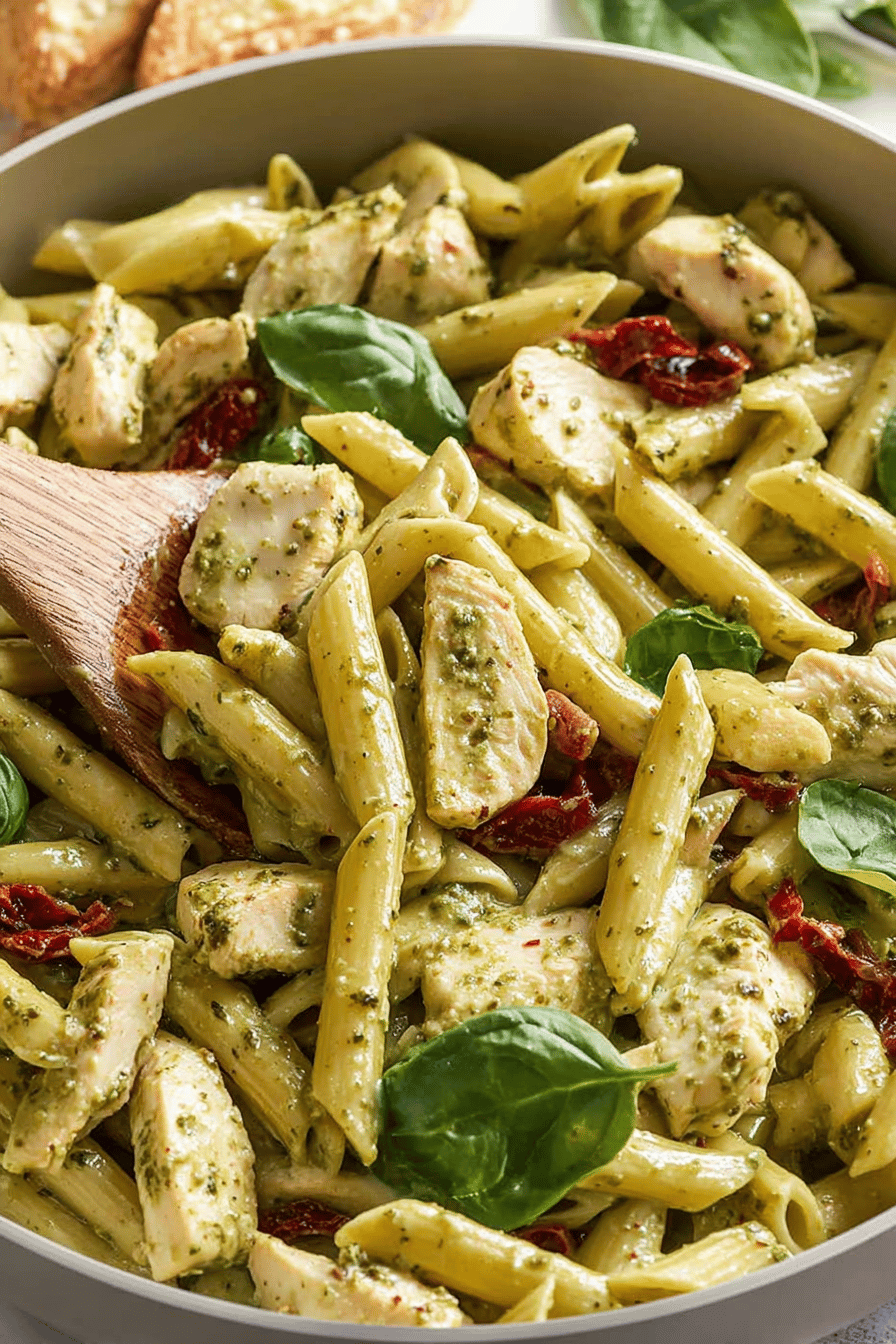 Creamy Chicken Pesto Pasta in Minutes