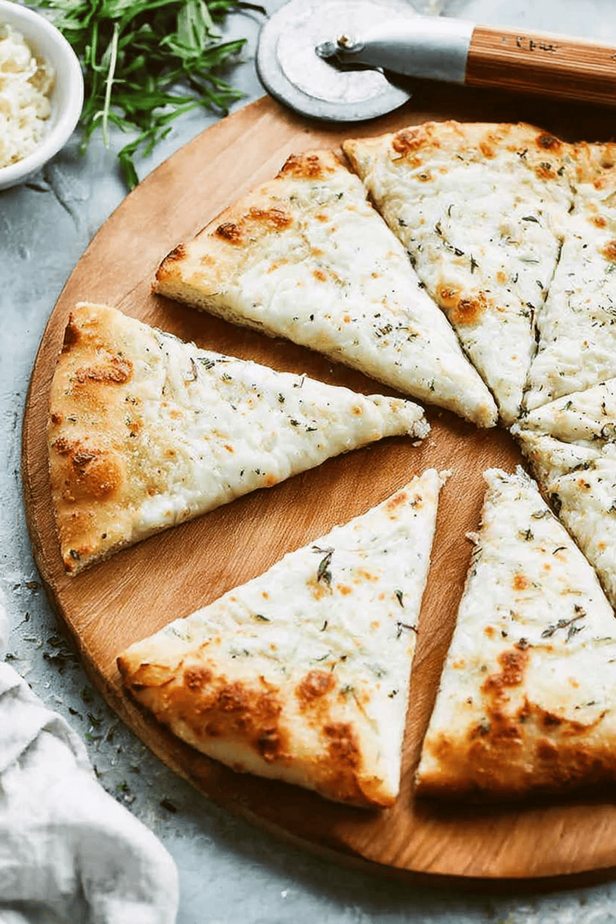 Creamy Garlic Ricotta White Pizza