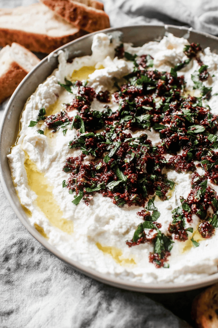 Creamy Herbed Whipped Goat Cheese Dip