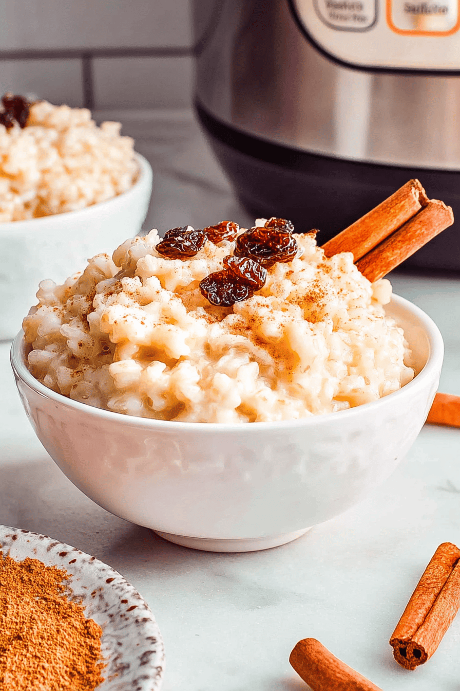 Creamy Instant Pot Vanilla Cinnamon Rice Pudding