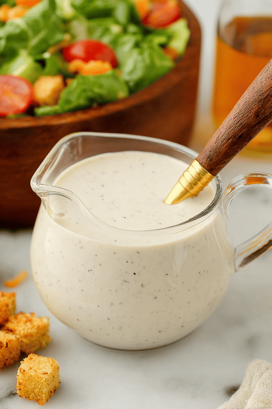 Creamy Parmesan Peppercorn Dressing for Steakhouse Salads