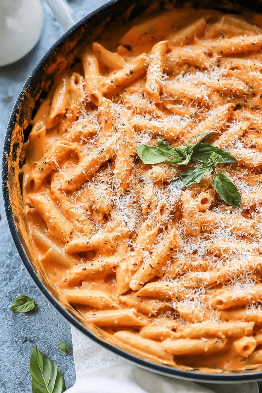 Creamy Penne alla Vodka with Parmesan