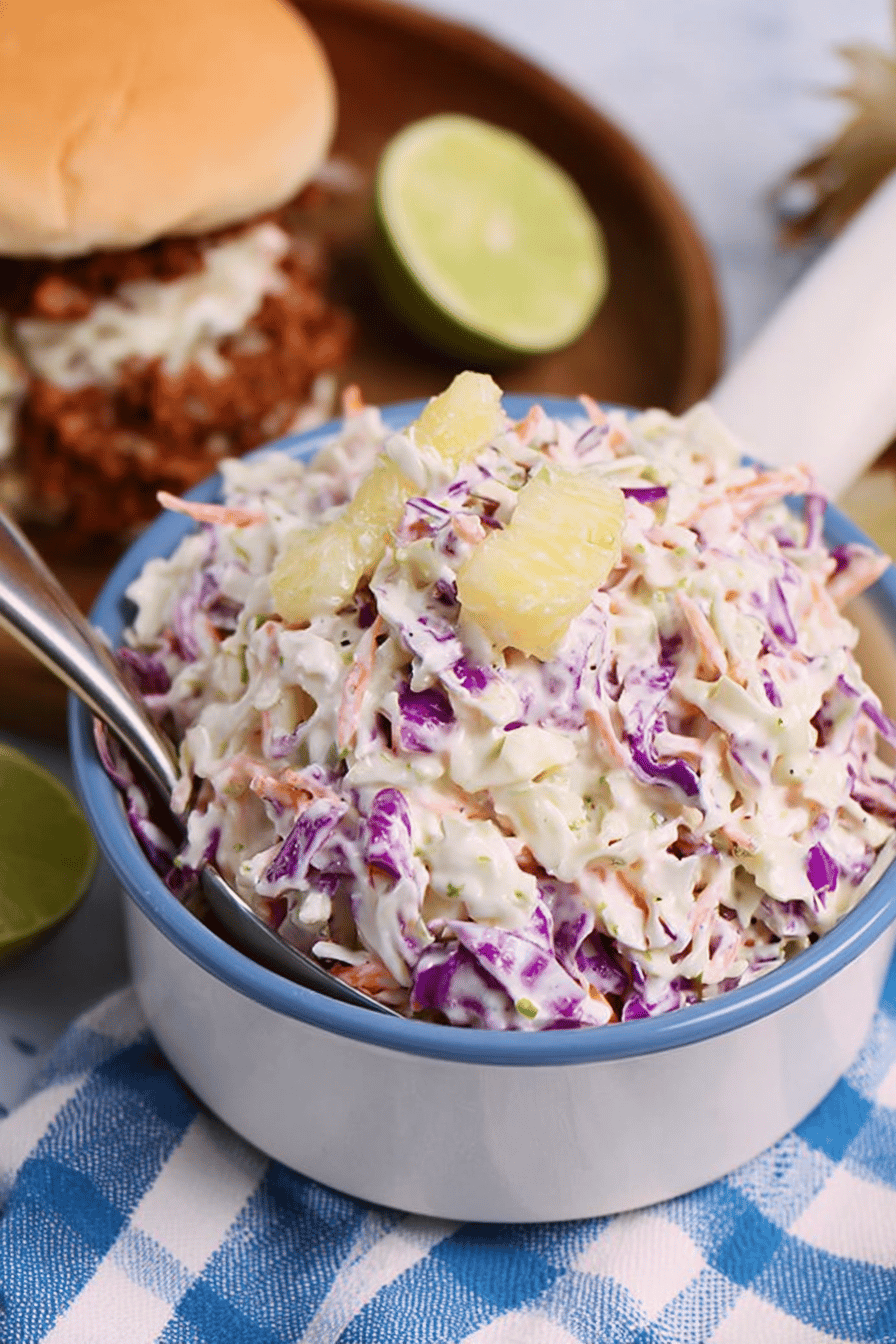 Creamy Pineapple Yogurt Coleslaw in Minutes