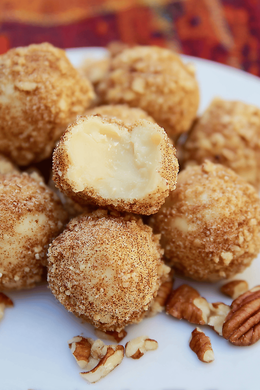 Creamy White Chocolate Pecan Truffles