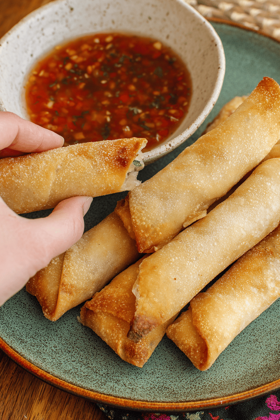 Crispy Air Fryer Lumpia with Pork and Shrimp