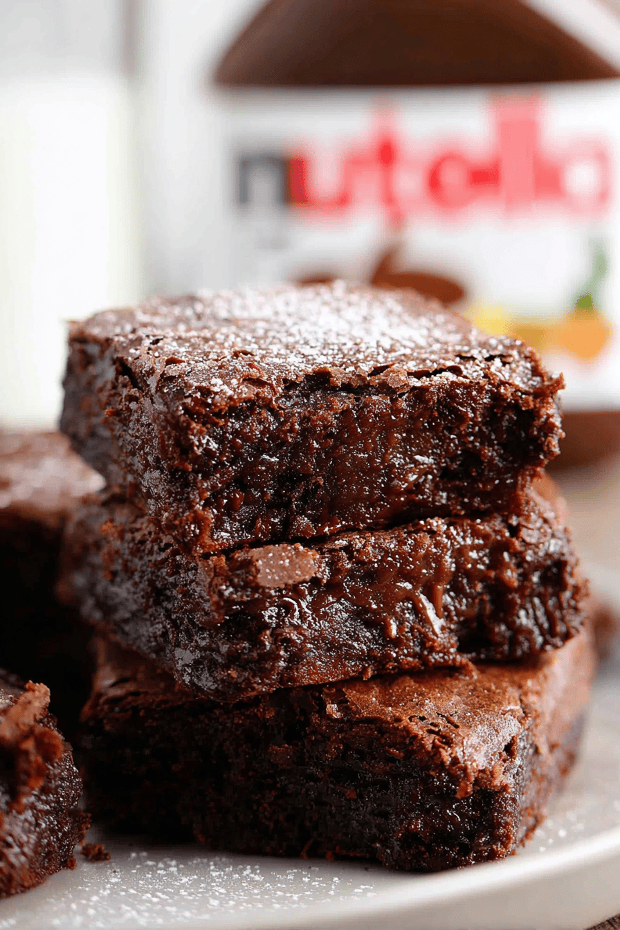 Easy 3-Ingredient Nutella Brownies