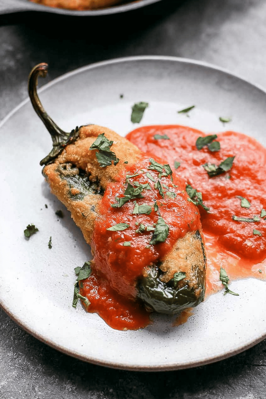Easy Cheesy Fried Poblano Chiles Rellenos