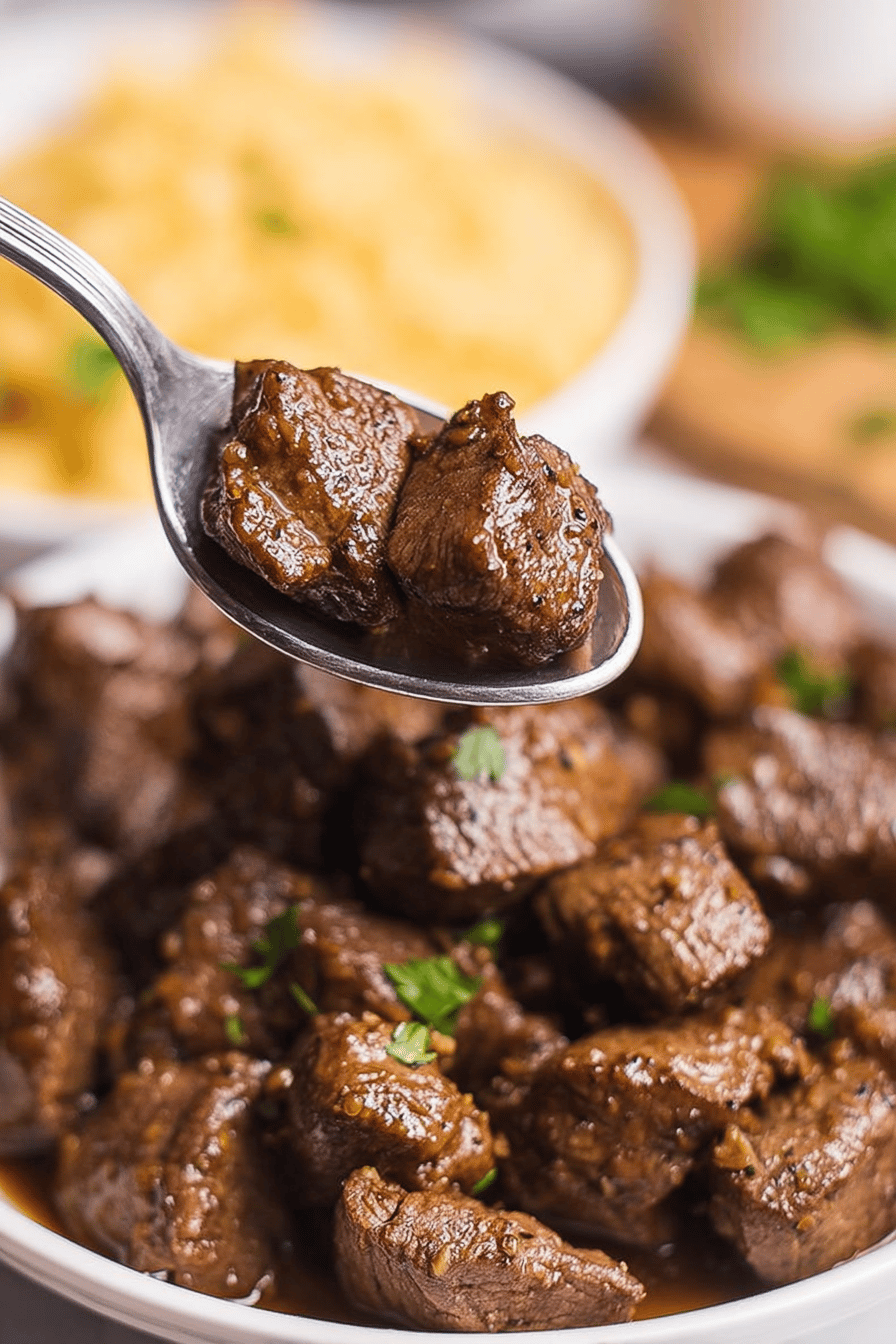 Easy Sweet & Tangy Brown Sugar Steak Tips