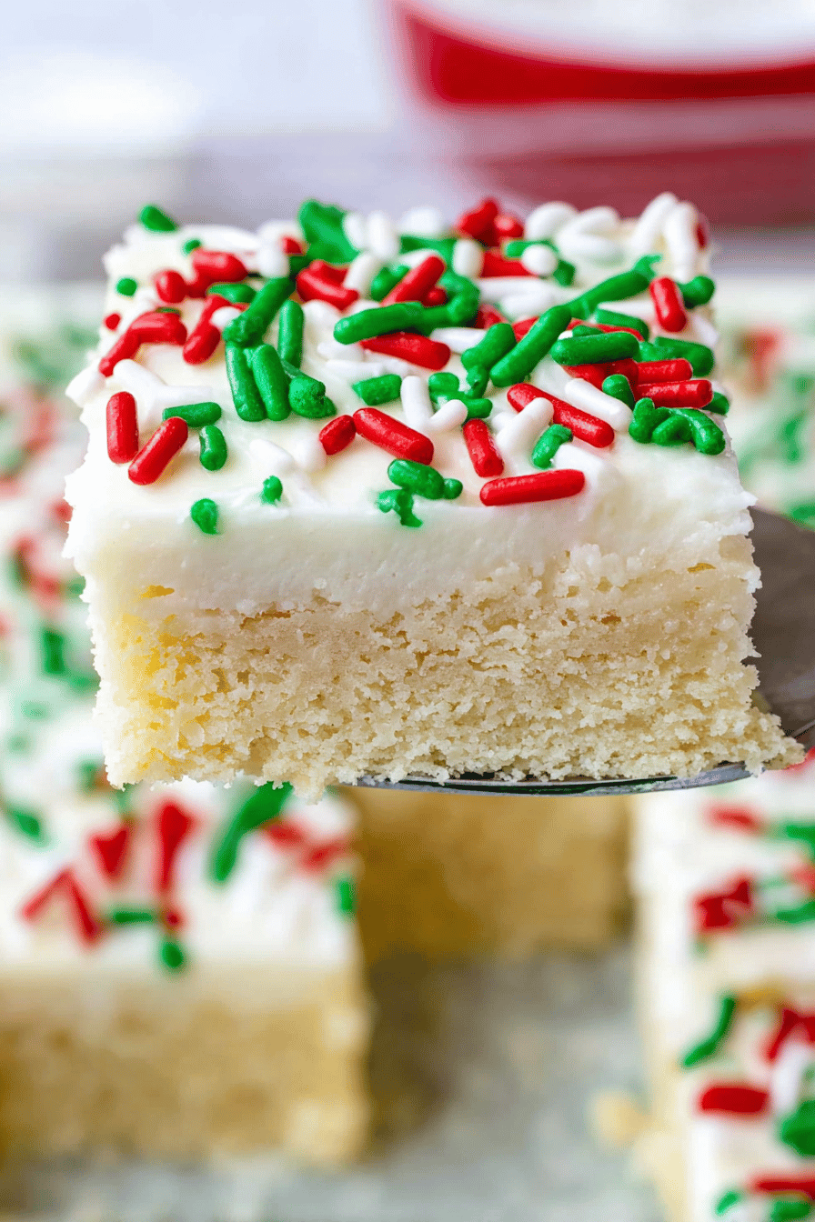 Festive Christmas Sugar Cookie Bars Delight