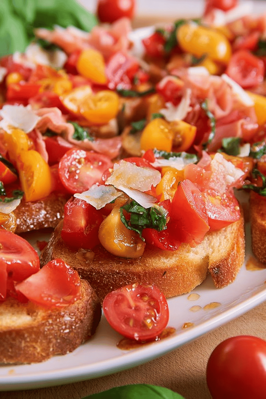 Fresh Tomato Basil Bruschetta in 20 Minutes