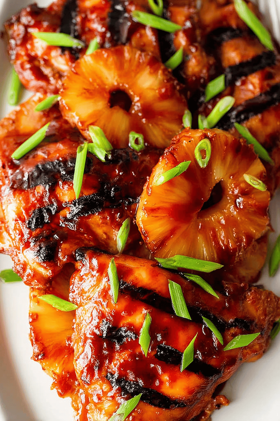 Hawaiian Huli Huli Chicken with Pineapple-Soy Glaze