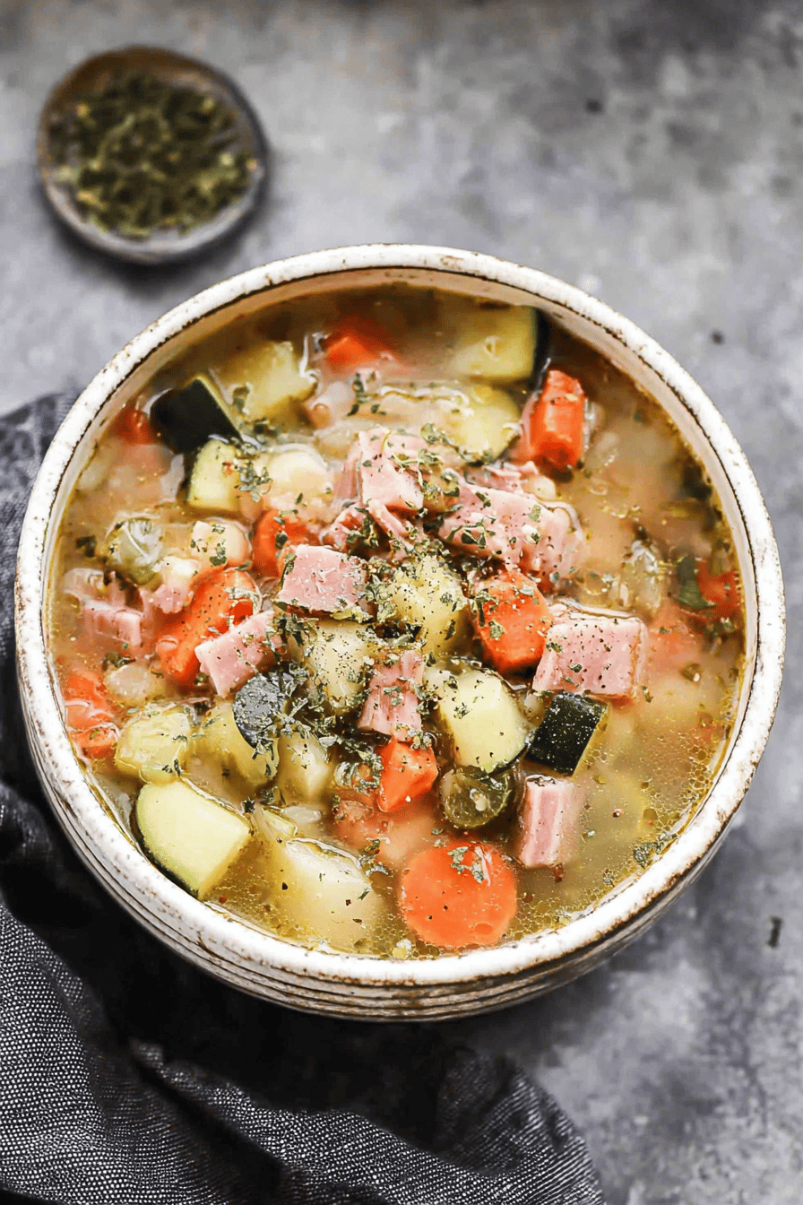 Hearty Ham Bone Soup with Potatoes and Beans
