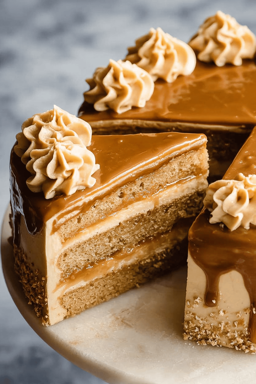 Moist Dulce de Leche Cake with Buttercream Frosting
