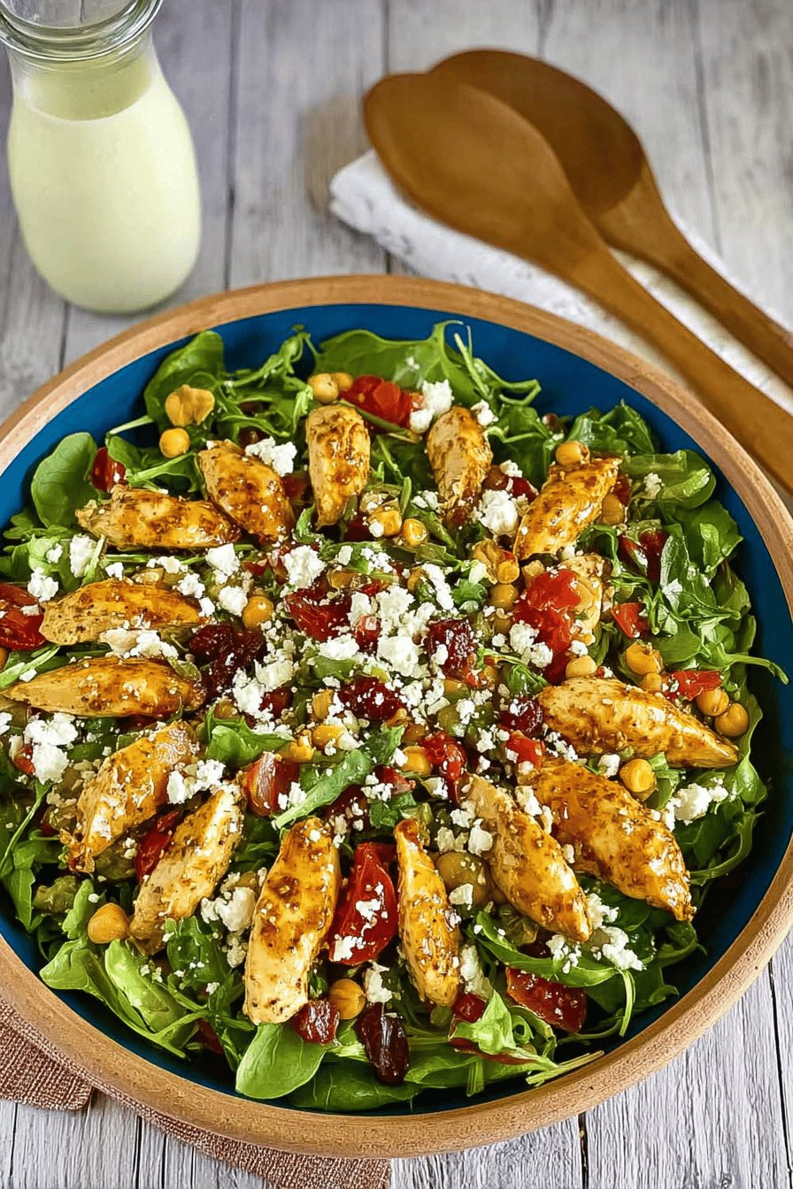 Moroccan Roast Chicken Salad with Yoghurt Dressing