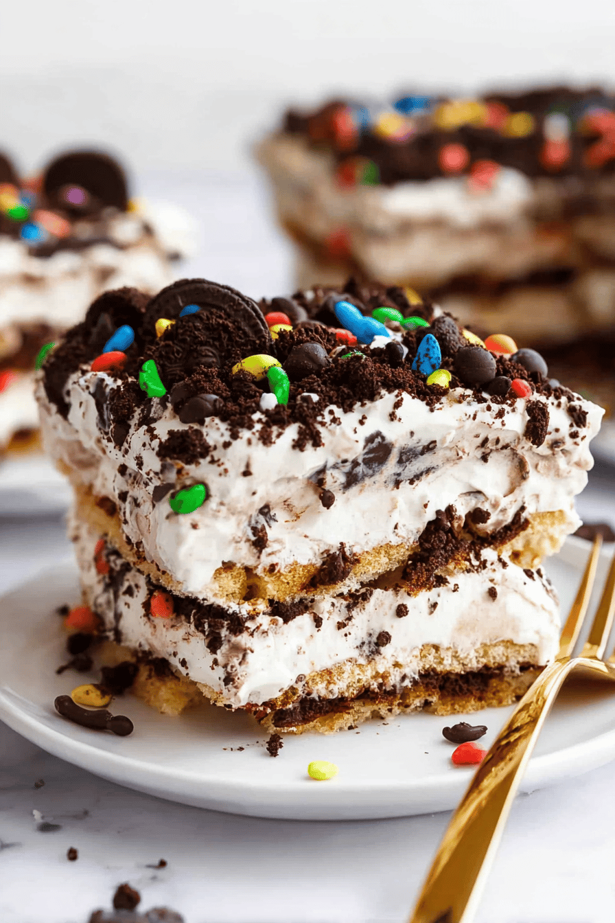 No-Bake Ice Cream Sandwich Cake Delight