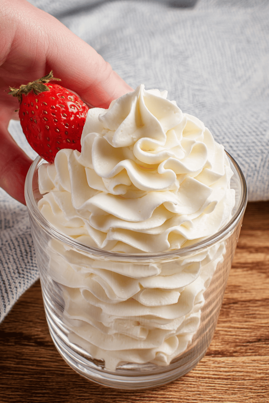 Perfect Stabilized Whipped Cream for Desserts