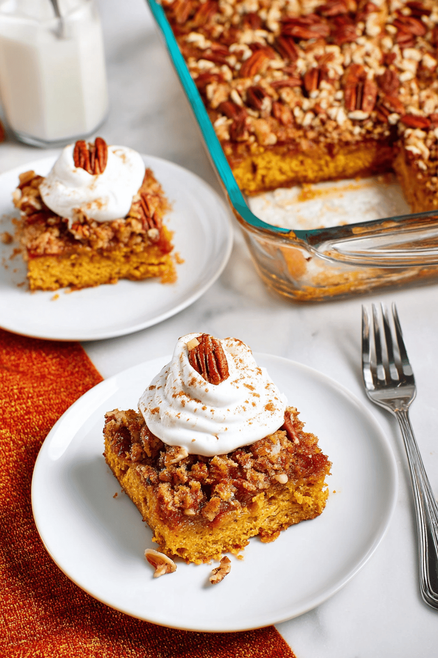 Pumpkin Dump Cake Fall Delight
