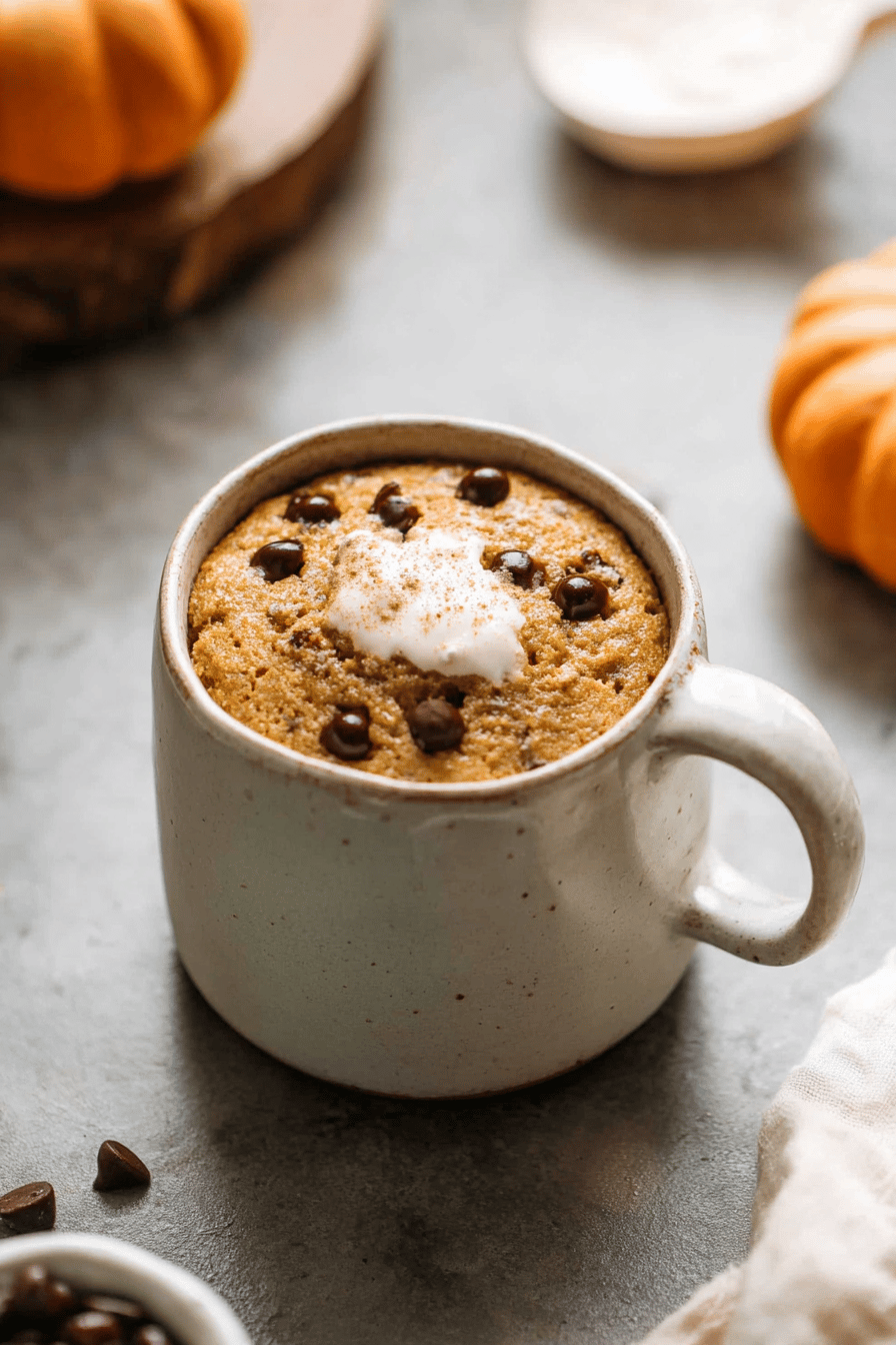 Pumpkin Mug Cake in 5 Minutes
