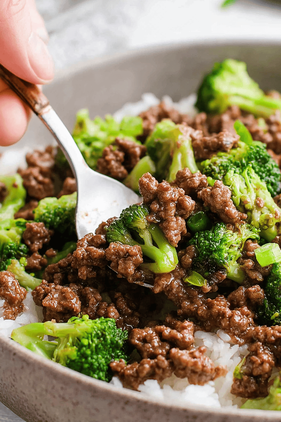 Quick Ground Beef and Broccoli Stir Fry