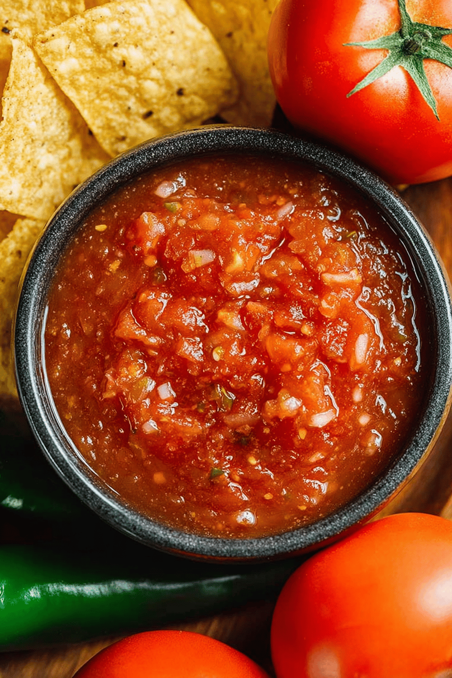 Quick Homemade Salsa Roja with Fresh Ingredients