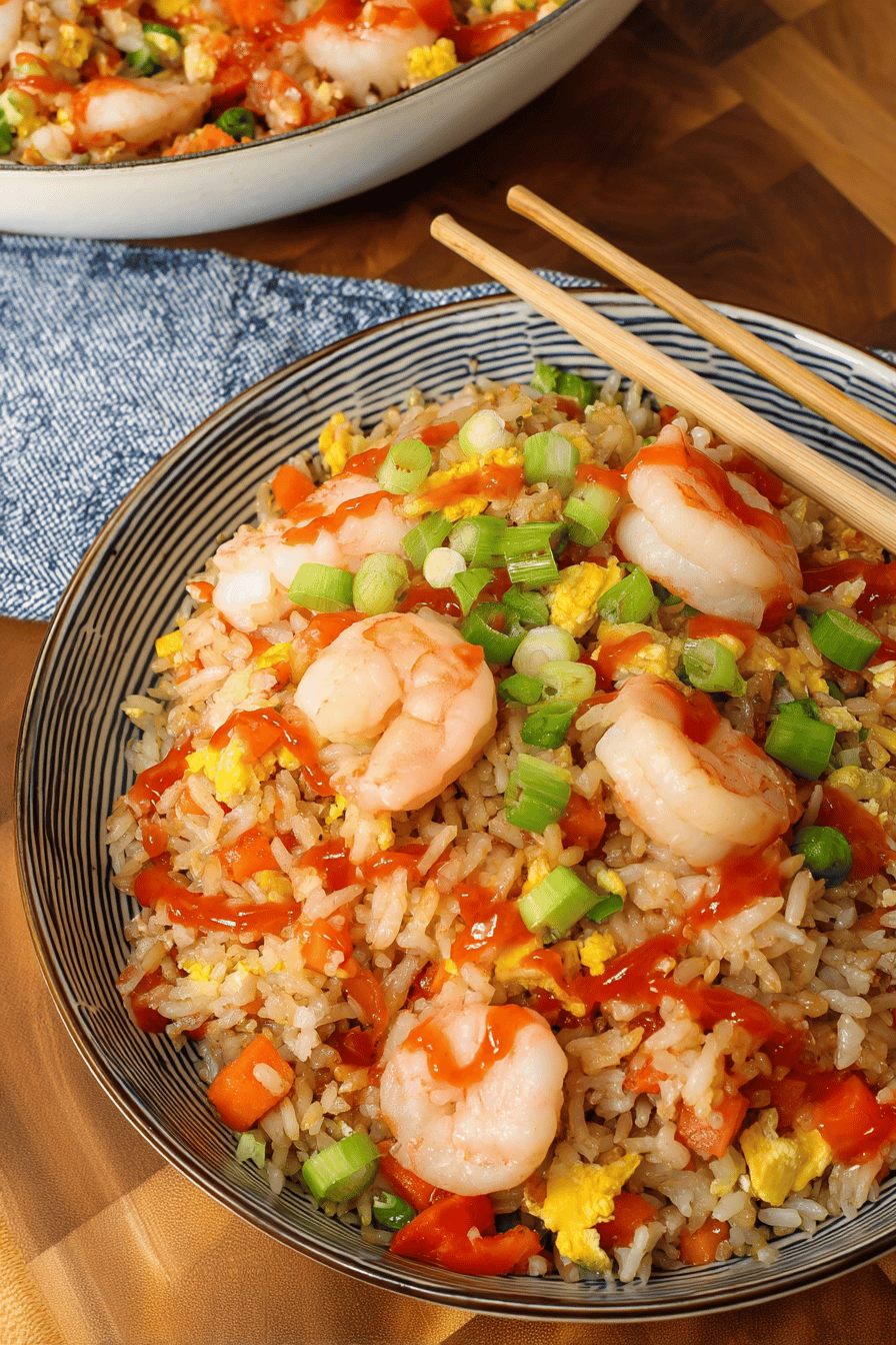Quick Shrimp Fried Rice with Crisp Veggies