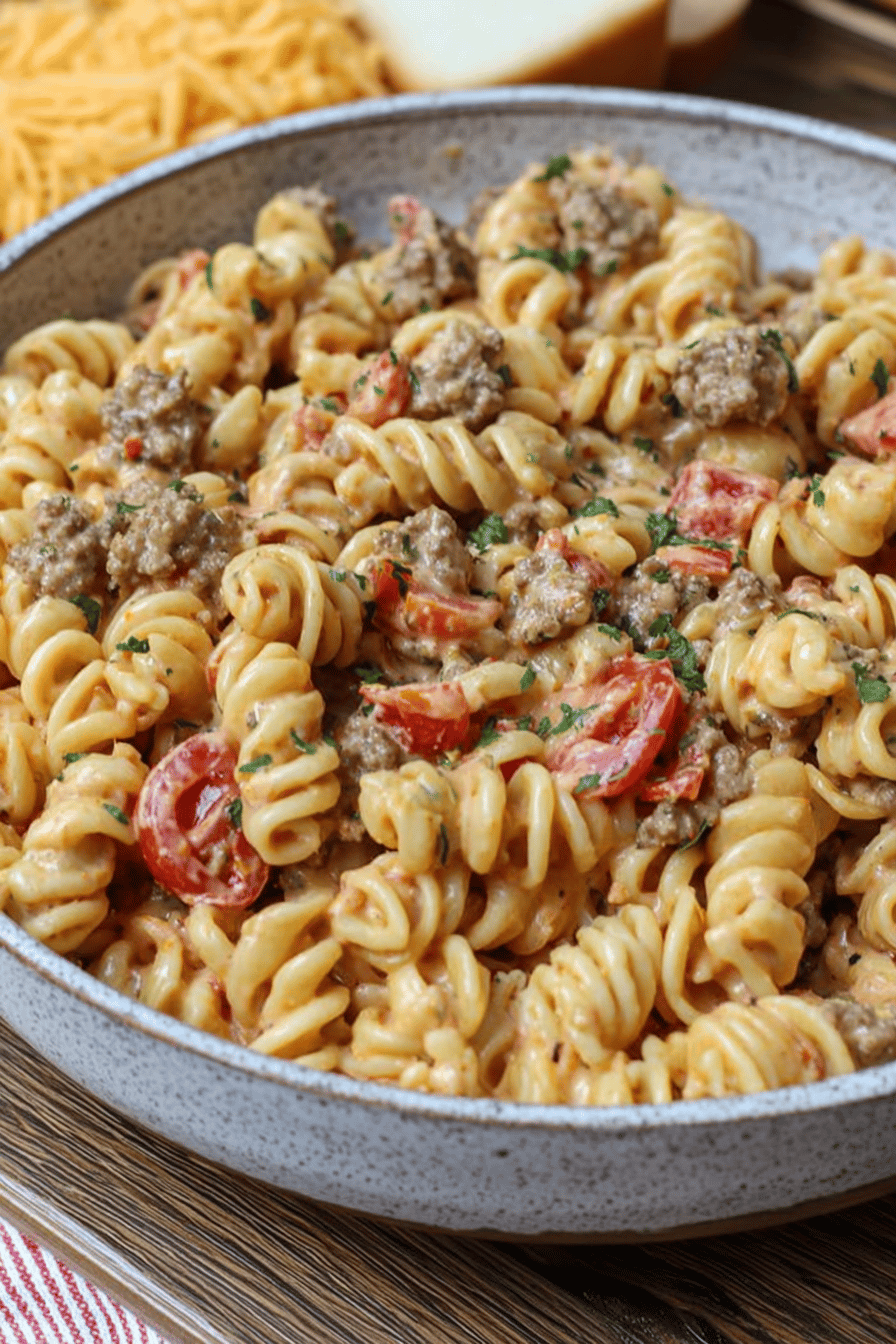 Quick Skillet Queso Pasta Dinner