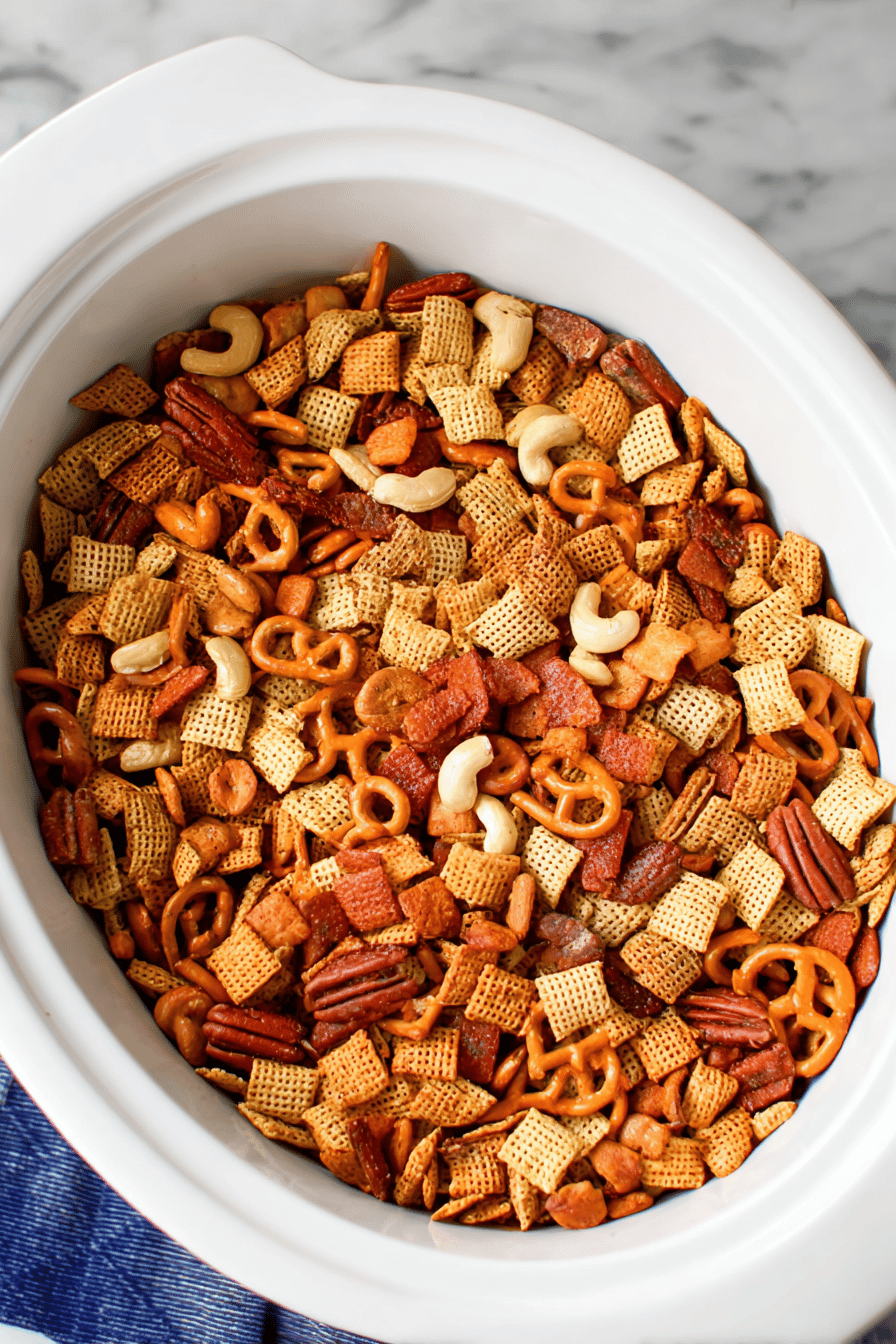 Savory Slow Cooker Chex Mix Snack