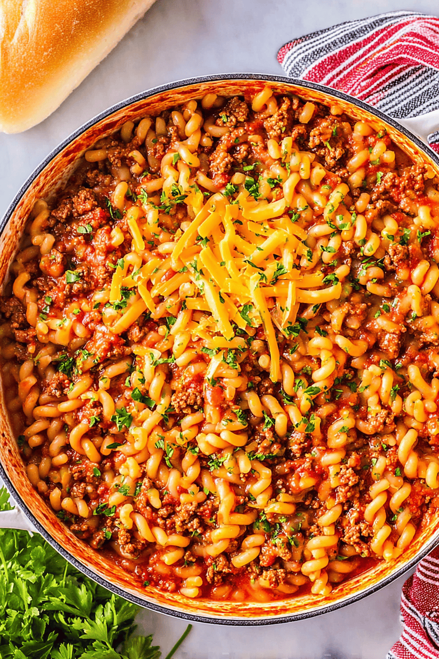 Sloppy Joe Pasta Twist for Family Fun