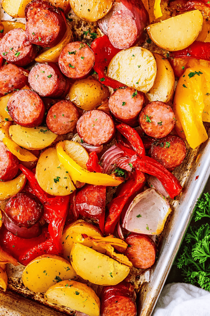 Smoked Sausage and Potato Sheet Pan Dinner
