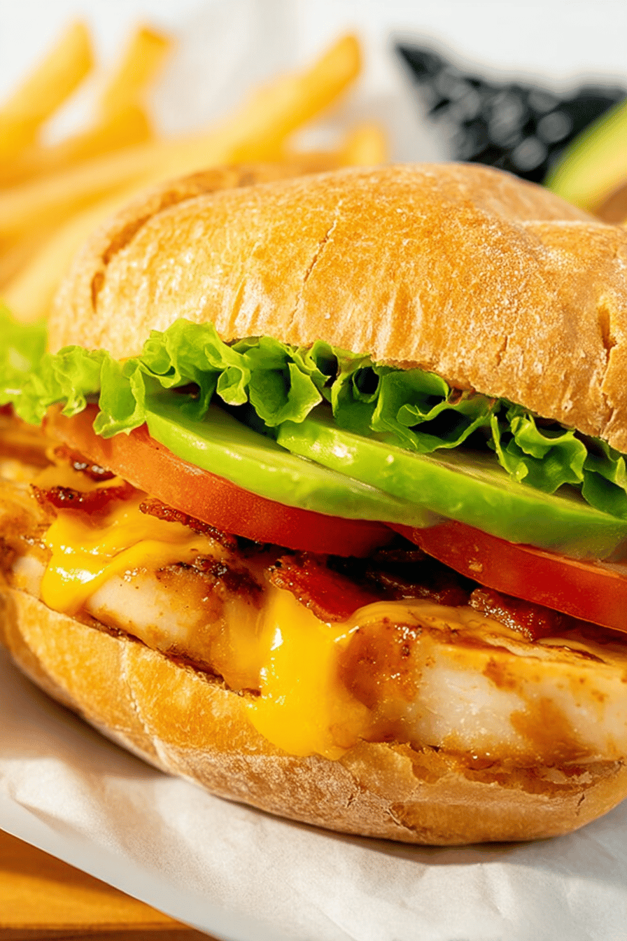 Spicy Grilled Chicken Bacon Avocado Sandwich