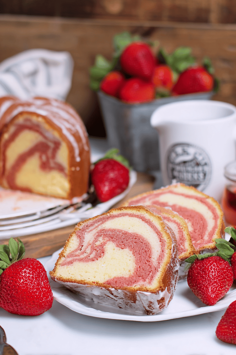 Strawberry Cream Cheese Pound Cake Recipe