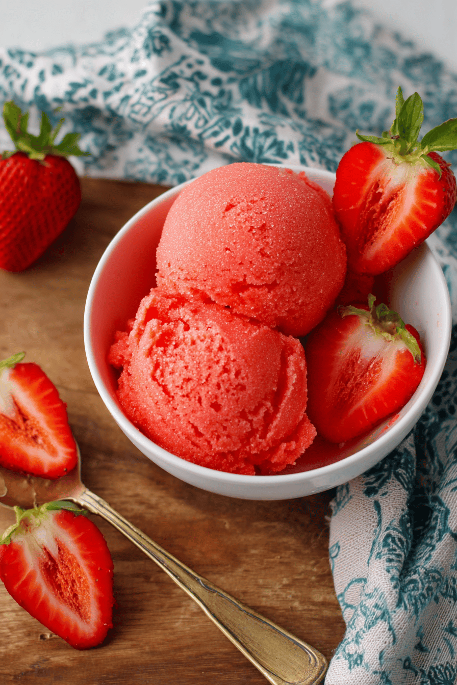 Strawberry Sorbet Bright Refreshing Simple Magic