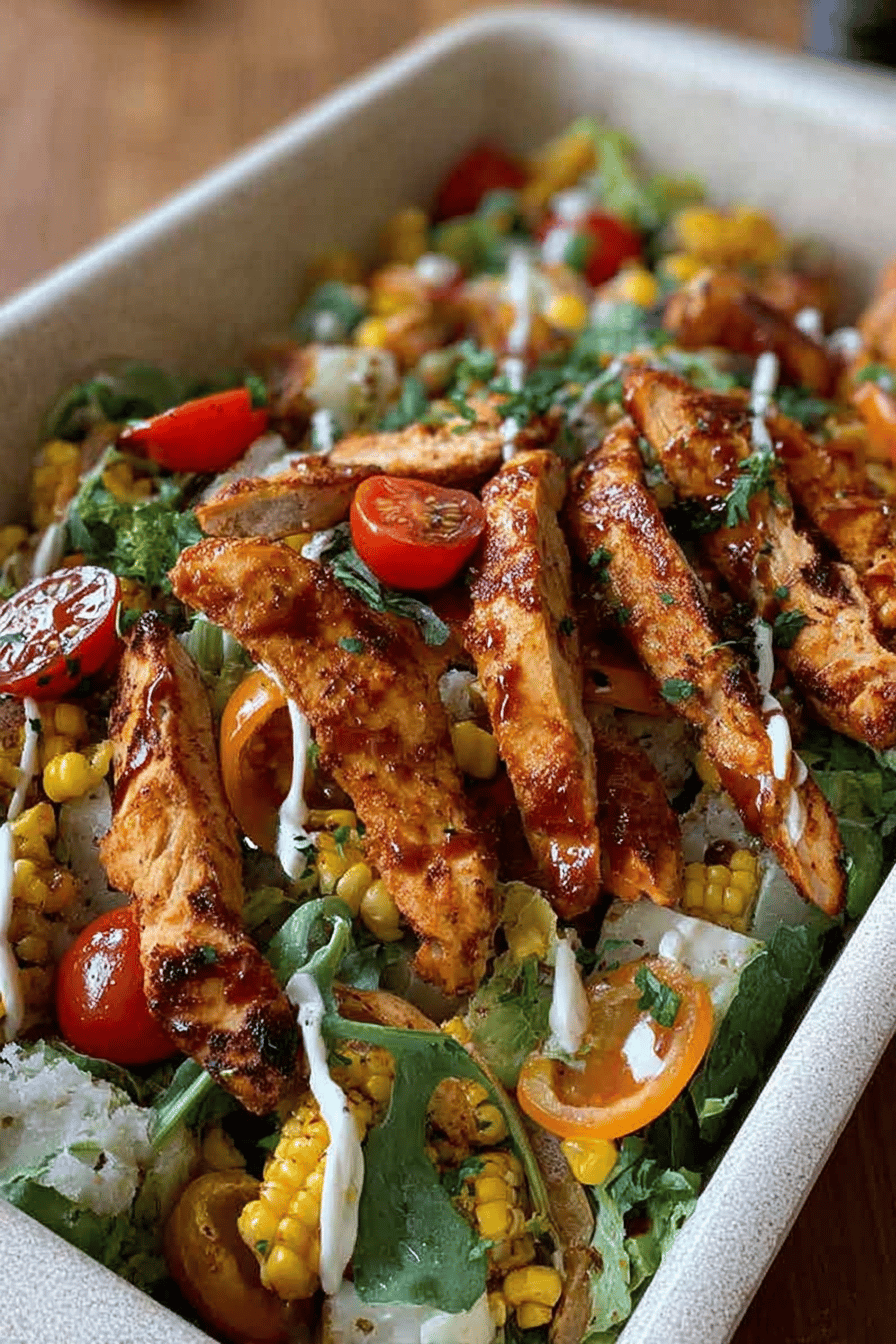 Summer BBQ Chicken and Corn Potato Salad