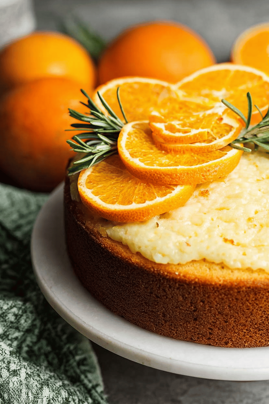 Tender Orange Olive Oil Cake with Mascarpone Frosting