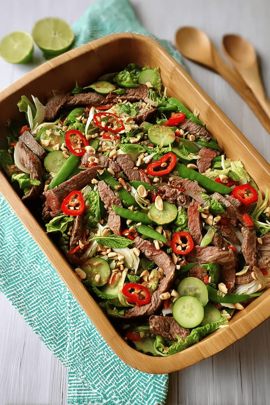 Thai Beef Salad with Vermicelli and Peanuts