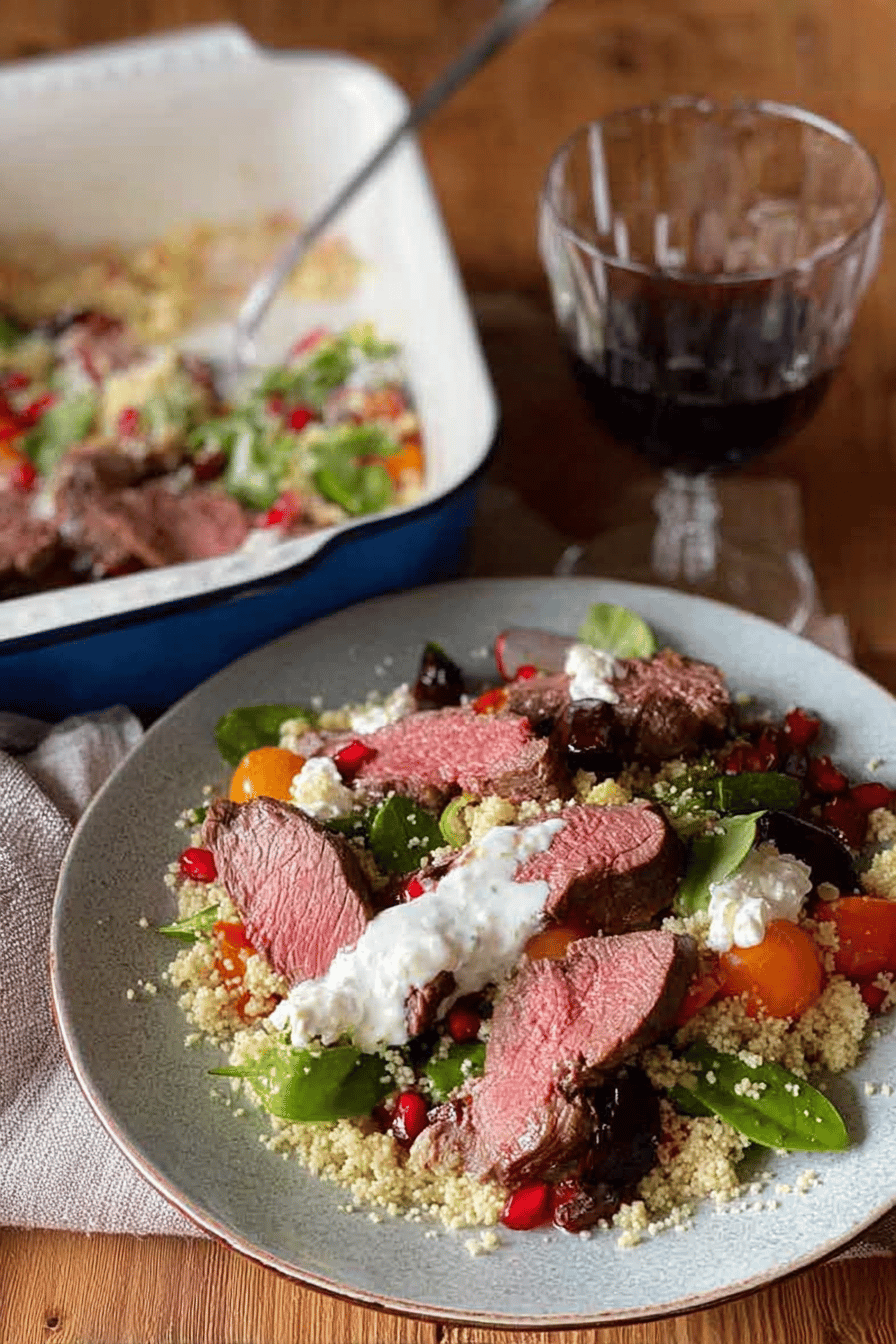 Venison Couscous Salad with Kumara and Beetroot