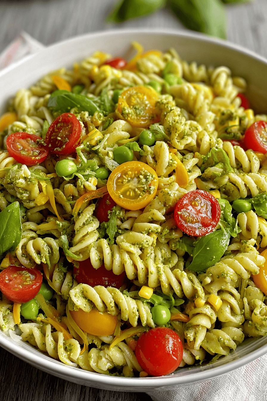 Zesty Spring Pesto Pasta Salad